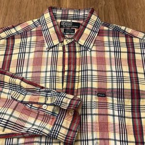 Gorgeous Polo by Ralph Lauren Indian woven madras button front shirt